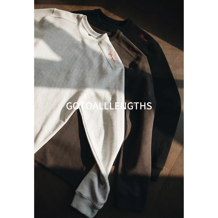 GTAL25AW美式蜂窝红标限定基础打底休闲T恤刺绣圆领拼接长袖