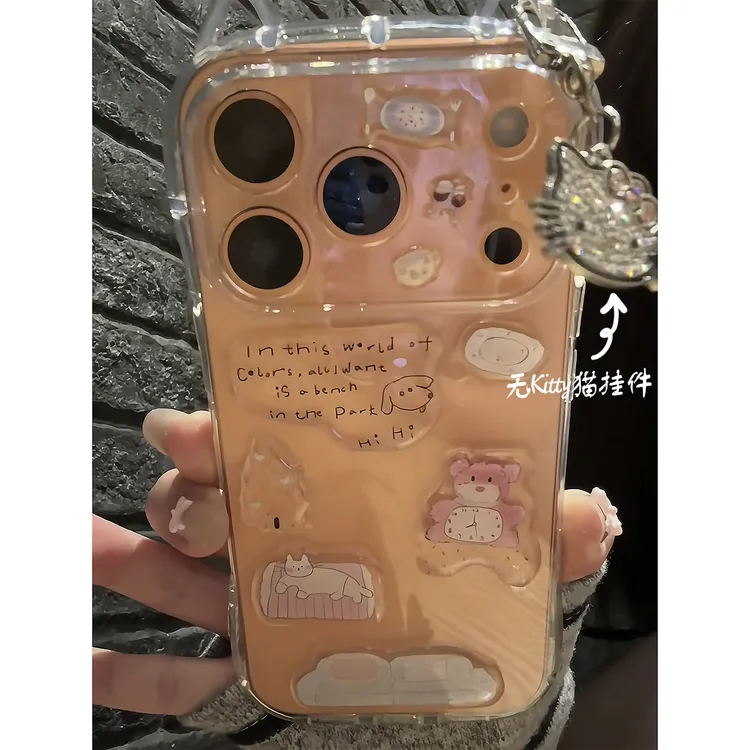 BANCADIY粉熊贴纸适用苹果17/16promax小蛮腰14/15手机壳12/13女