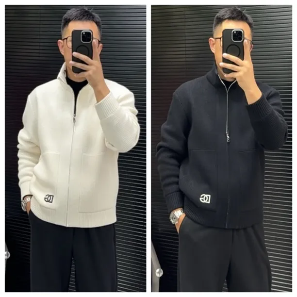 DG迪嘎雅男士羊毛夹克138秋冬时尚高端加厚立领羊毛夹克外套