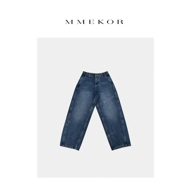 MMEKOR“臻选蓝牛”裤子 2025新款普赛克丹宁小弯刀牛仔裤 79759
