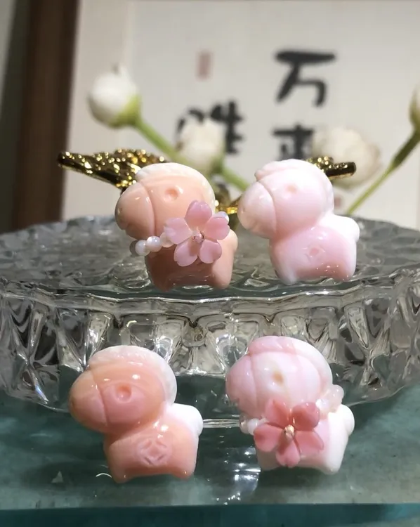 非金属仿珍珠手链 粉贝马上有钱饰品配饰工艺品天然材质有瑕疵