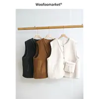 【海街日集】仿皮毛一体无袖毛毛外套女秋冬/斜挎包 AWMJ002