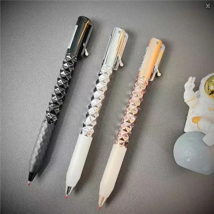 银渐层异变波纹网格糖膜波折表皮镭射膜闪霸反色糖果膜灵巧圆珠笔