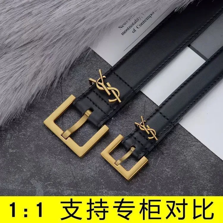 新款杨树林真皮带女款高档牛皮耐用奢华时尚百搭装饰连衣裙牛仔裤