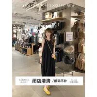【现货】YOMI小个子【率性优雅】极简黑色高级感连衣裙显瘦气质裙夏季