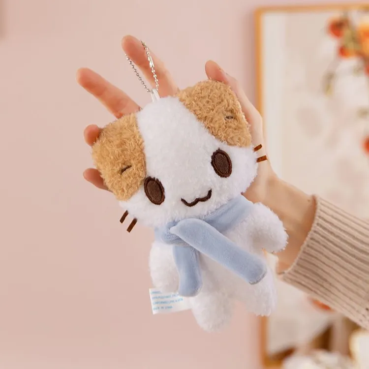 宝贝小红薯同款可爱围巾棉花糖猫手作毛绒玩偶小众生日礼物送女生