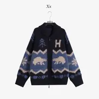 【小水毛衣】秋冬高领加里衬针织外套-99-77008