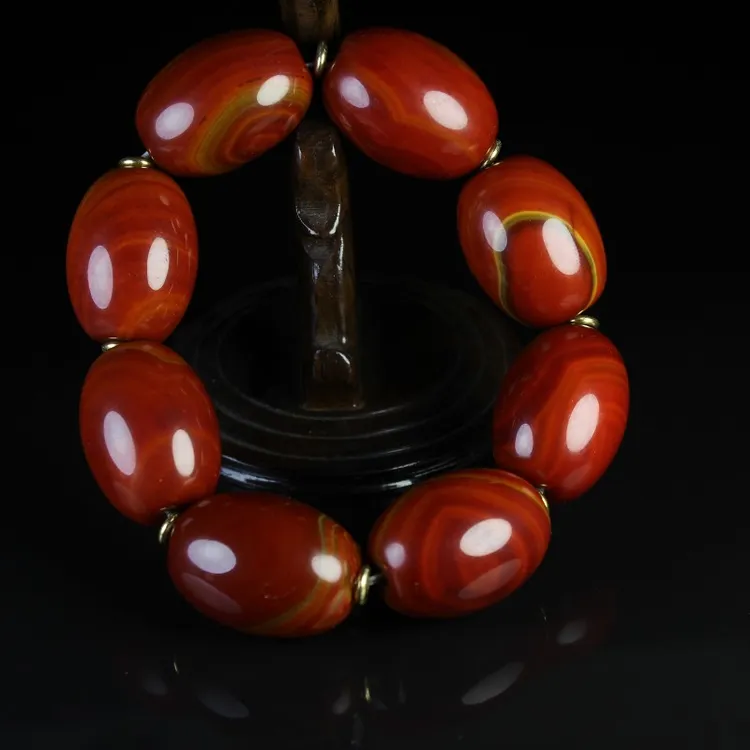 正品战国红玛瑙手串手链枣珠路路通手串男女时尚玛瑙配饰精美手链