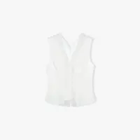 【LiuSanSan】法式蕾丝花边V领背心女高级感收腰无袖上衣0405