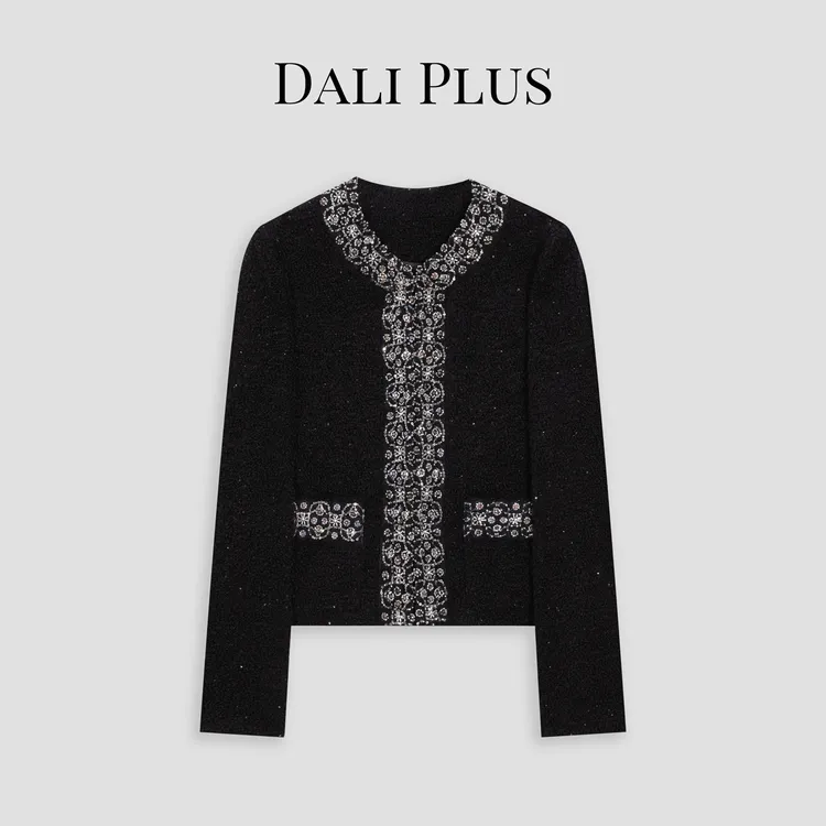 DALI PLUS法式小香风重工亮片精致轻奢短外套-D4CH0333