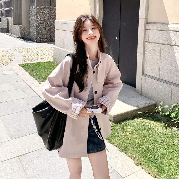 洋气甜美感休闲减龄风衣女秋季氛围感2025新款时尚超好看廊形外套
