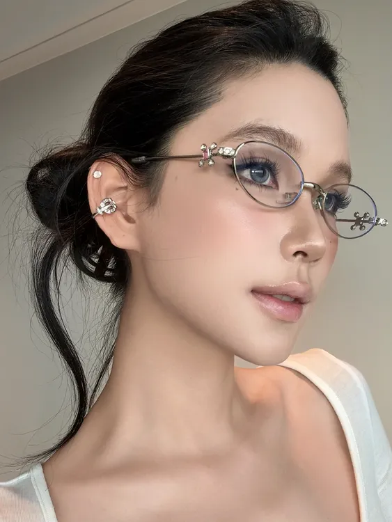 弗瑞姆眼镜Jennie平光镜素颜神器金属女高级感小框眼镜防蓝光91