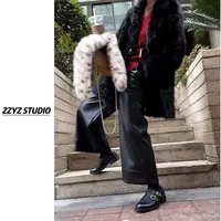 【ZZYZ】“人生皮裤”绝缘神裤防止掉毛怪超柔蛋白皮肉感九分休闲皮裤