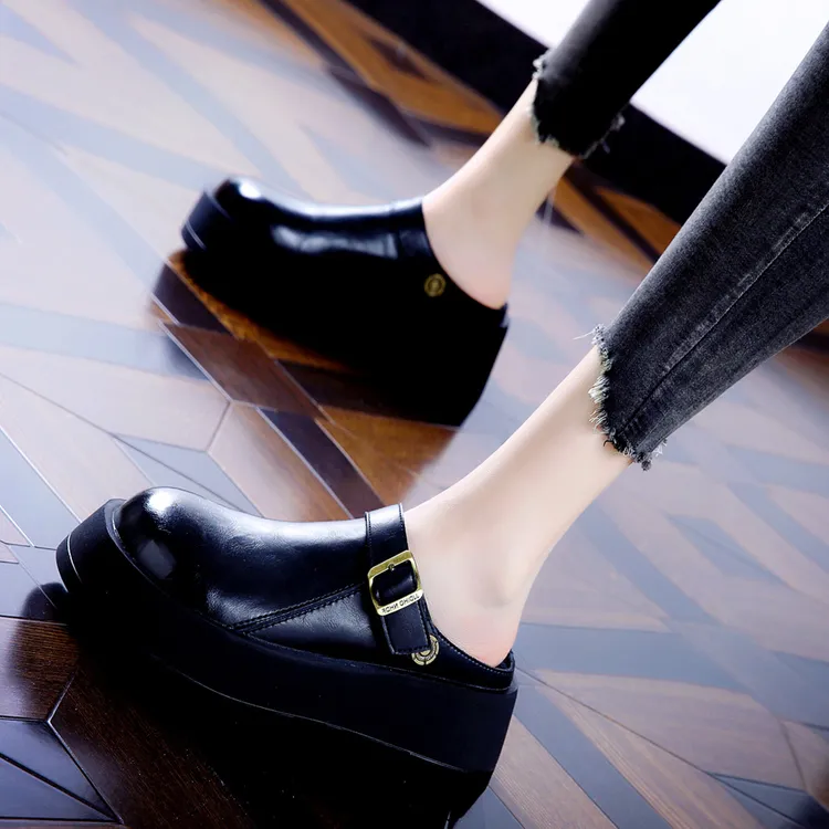 5CM[已开价]时尚中高跟拖鞋女春夏季松糕底凉拖外穿包头拖2566-3