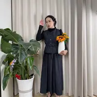 休闲牛仔马甲套装女2025新款高级感法式时尚气质半身裙三件套