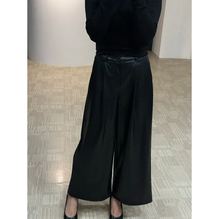 美丽定制极简显瘦九分皮裤160斤以内（8838）