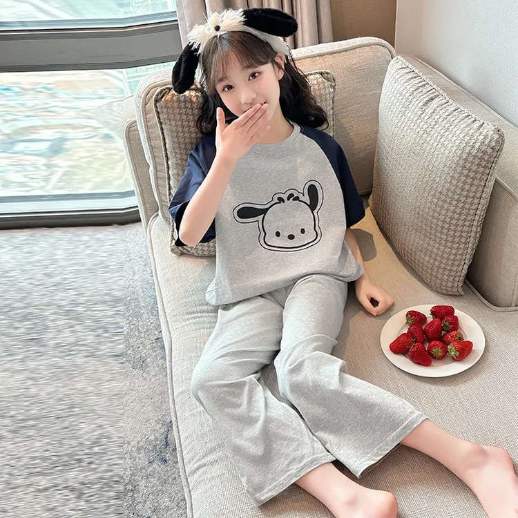 女童夏季家居服套装2025新款中大童睡衣夏装儿童薄款空调服6-12岁