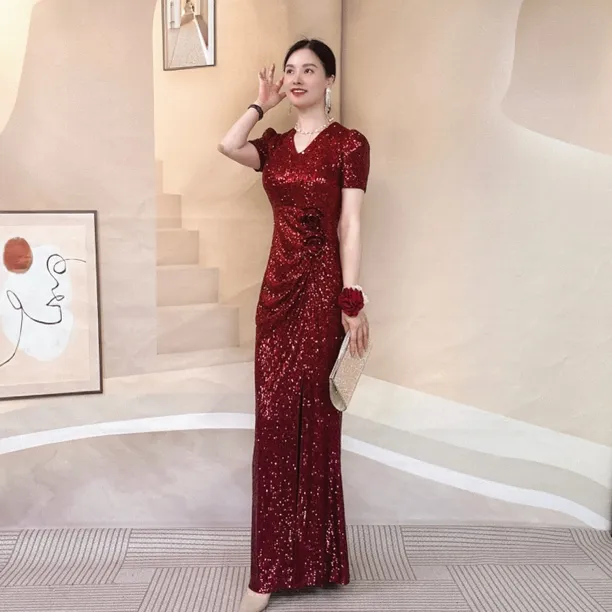 喜妃琳高端定制0070喜婆婆喜妈妈婚宴礼服气质高雅时尚精致优雅