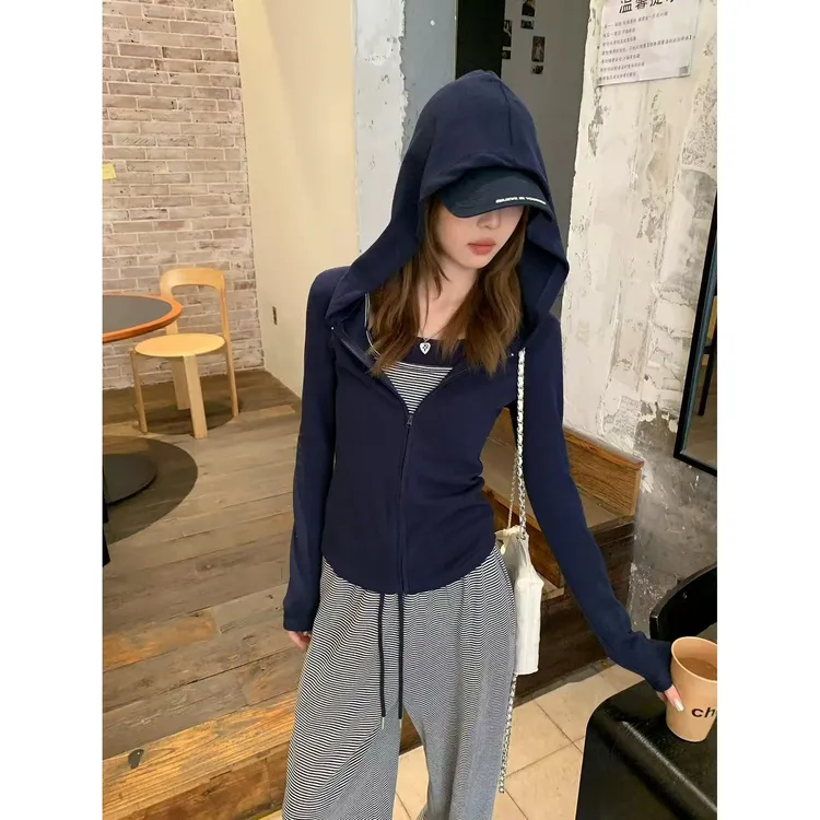 【小巧定制】XQ2668秋季新款休闲简约显瘦百搭外套大码女装