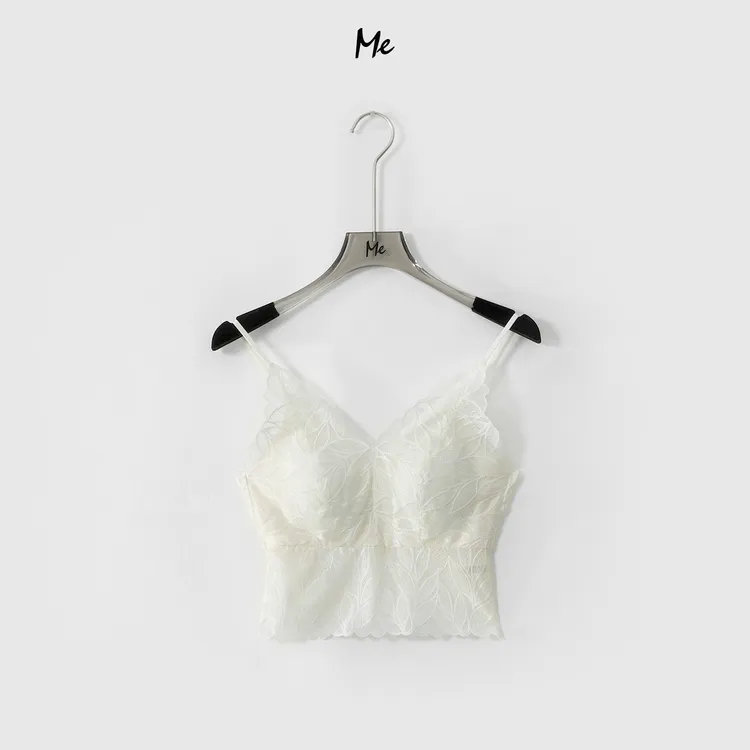 ME【花蕾交叉美背 (含胸垫)】立体刺绣显瘦时尚百搭背心MESS5204