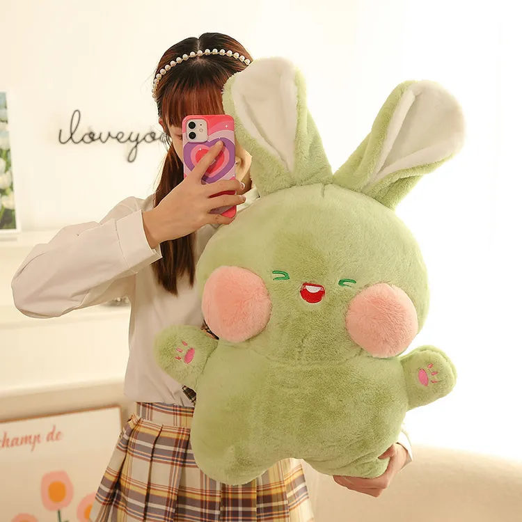 毛绒可爱小兔子玩偶毛绒玩具嘟嘟兔大学兔毛公仔生日礼物抱枕网红