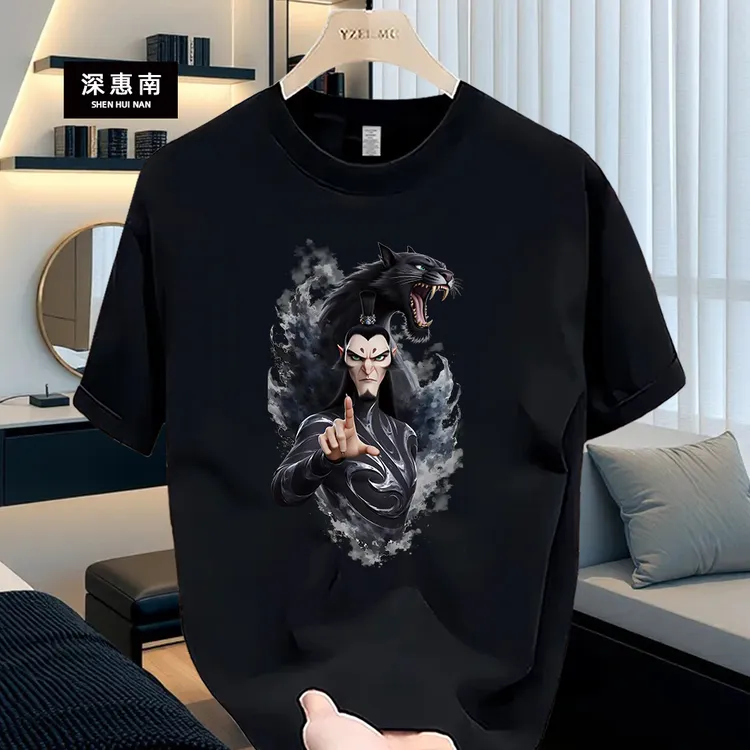 深惠南美式痞帅重磅纯棉短袖T恤青年男女款夏季ins潮牌圆领上衣