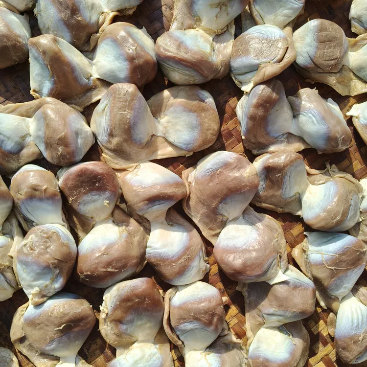 农家日晒风干安徽六安大别山腊鹅胗咸香可口乡村食材特产