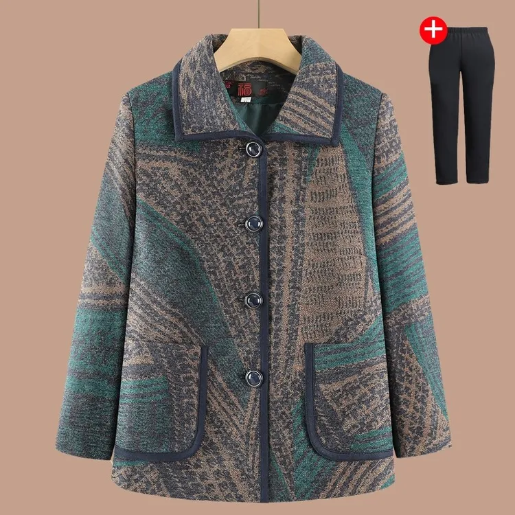 俞兆林中老年人秋装女奶奶装毛呢外套6070岁80老太太妈妈春秋老人