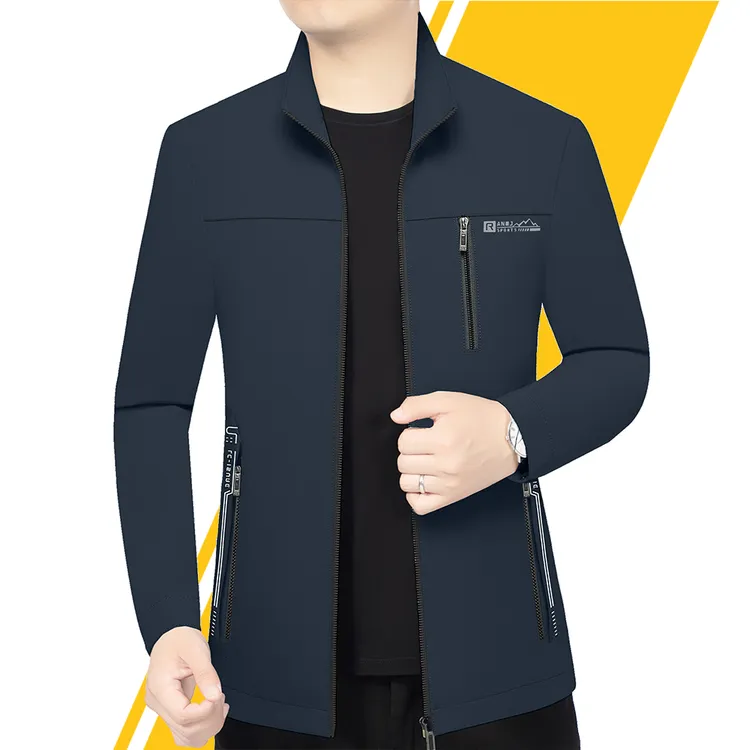 【多口袋拉链】免烫抗皱春季薄款立领帅气休闲夹克男外套2025春秋季