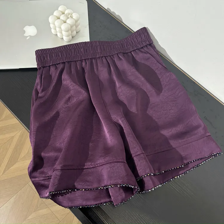 小韩日记【冰琉璃】短裤时尚休闲洋气百搭夏季外穿韩版薄款珠珠3180