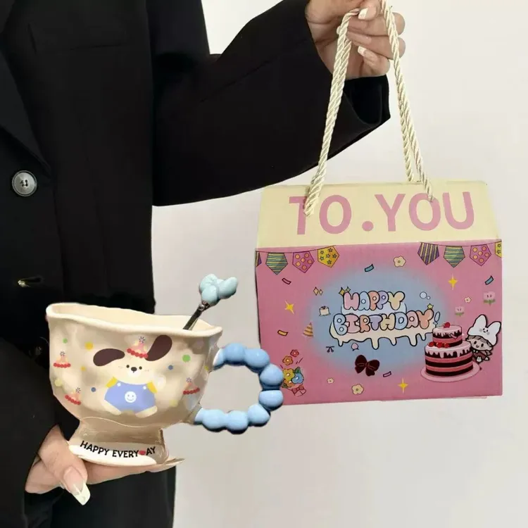 高颜值水杯生日礼物送女生男女朋友陶瓷情侣杯ins实用有意义礼zk