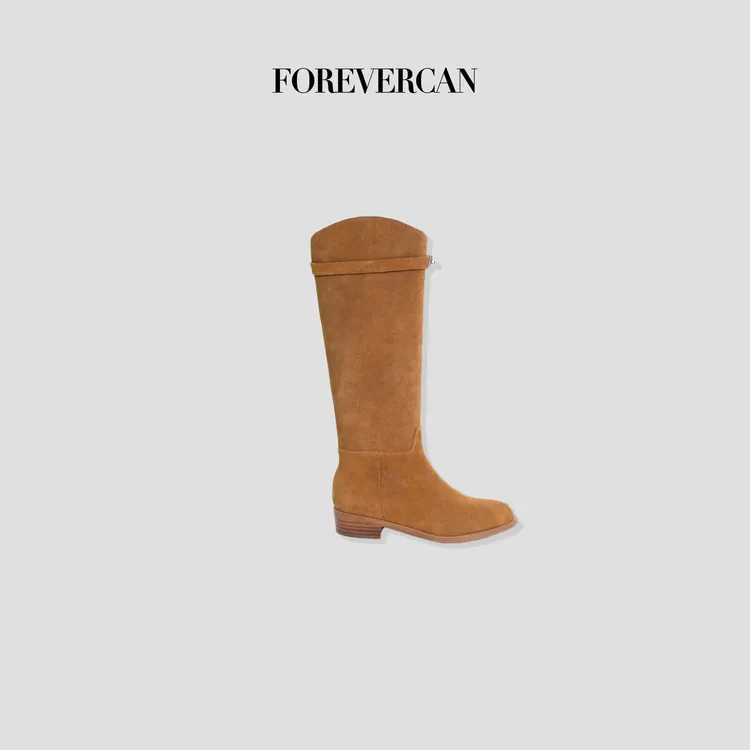 FOREVERCAN【新品彩蛋】咖色头层牛皮靴子 SS26071