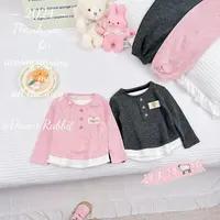 【Dannirabbit】新款ins风纯色绒绒女童套装 D-P99