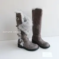 【Jellykk】4cm斯拉夫风俄系设计款骑士冬季加绒博主源头时装雪地靴