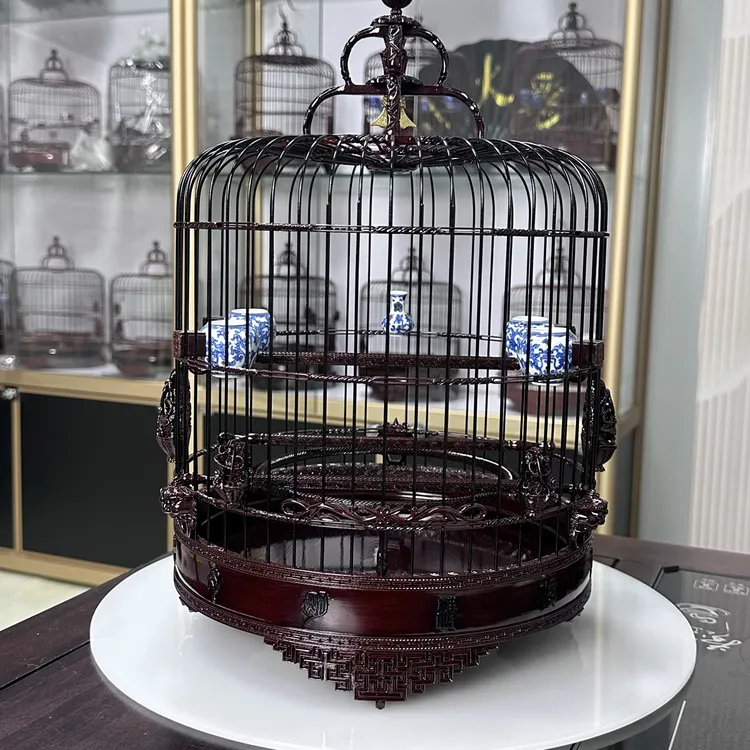 广笼52条绣眼笼鸟笼.搂空双扭绳特制款.大圈雕字