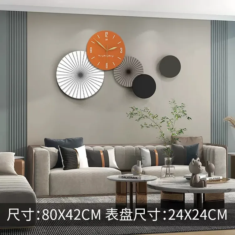网红创意挂钟客厅时尚简约装饰时钟挂墙餐厅玄关钟表家用装饰大气