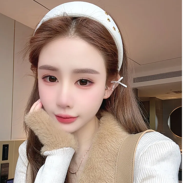 复古满天星彩色灯芯绒发箍2026新款宽边头箍压发发卡日常外戴发饰