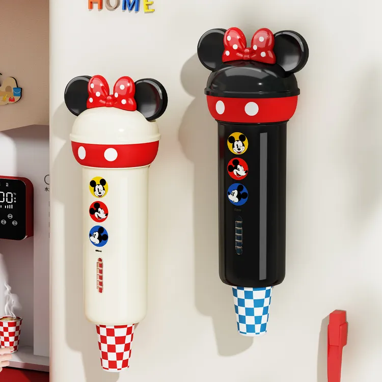 Disney/迪士尼 一次性杯子取杯器杯架壁挂式免打孔水杯架子置物架