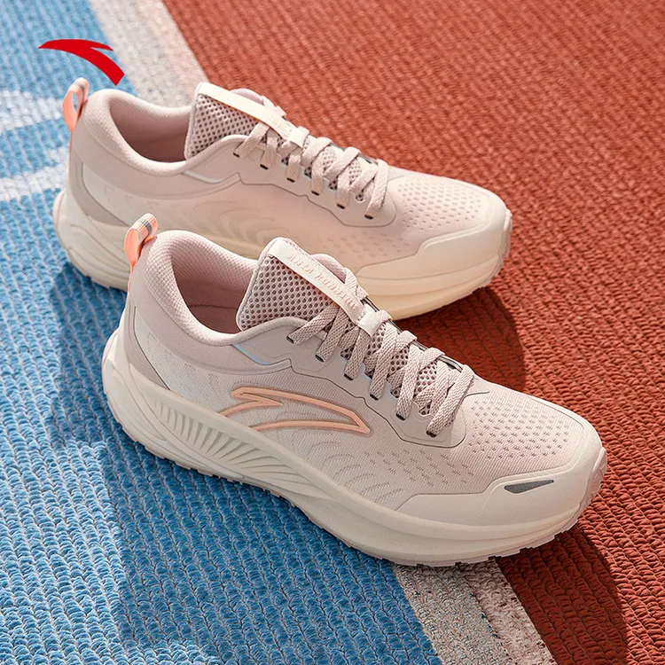 安踏望海丨软底休闲缓震舒适情侣跑鞋2025新款百搭防滑透气运动鞋