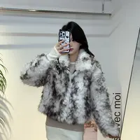 蔡小姐‘’定染小卷毛“慵懒保暖毛毛外套2025冬季新款高级感