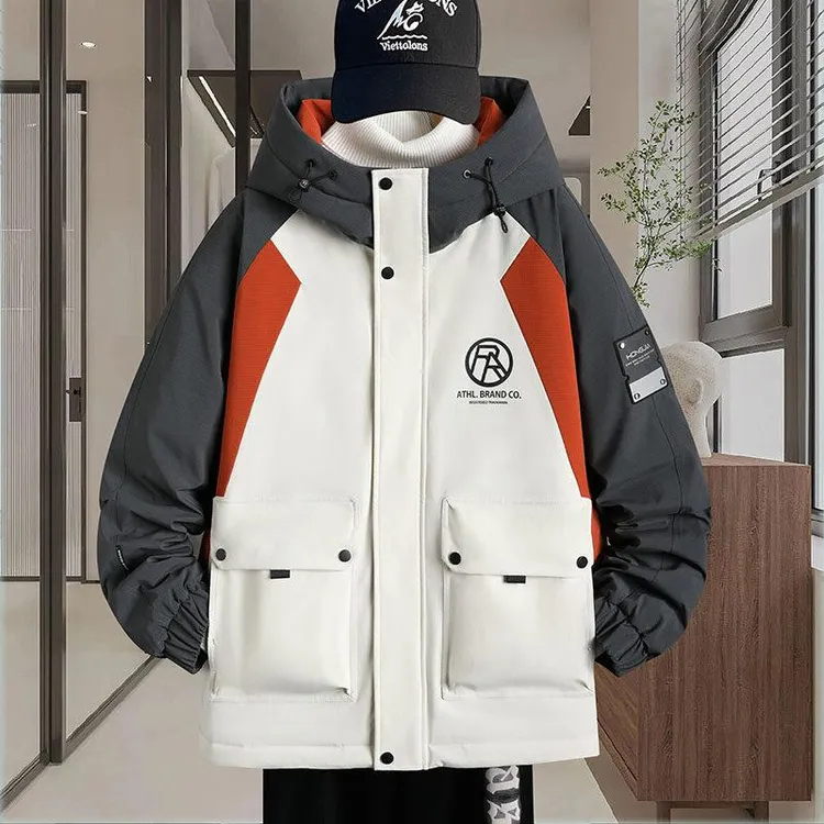 彪博工装冲锋衣服外套男士秋冬季新款学生青少年潮流百搭帅气夹克