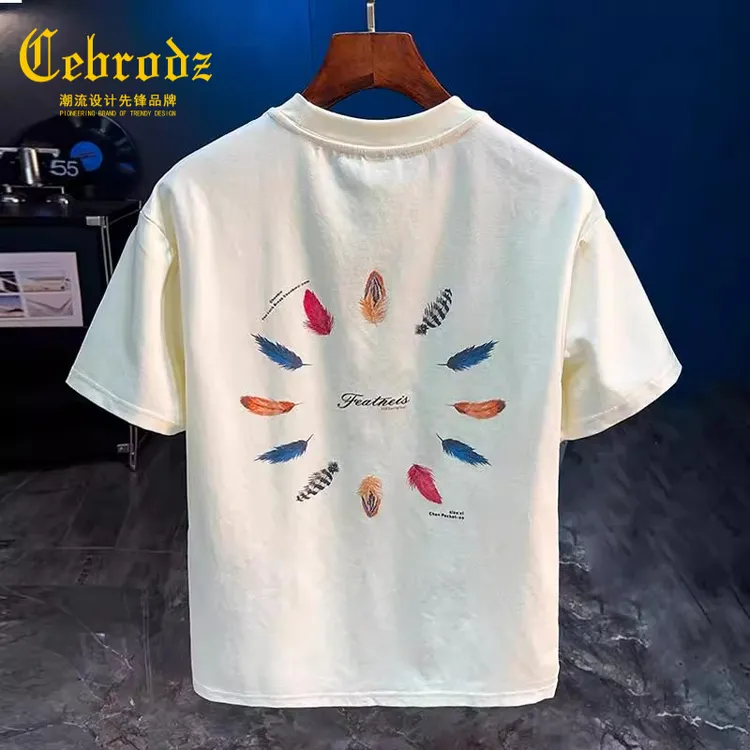 2025夏季新款短袖T恤男款潮牌印花情侣T恤休闲半袖ins风宽松潮流