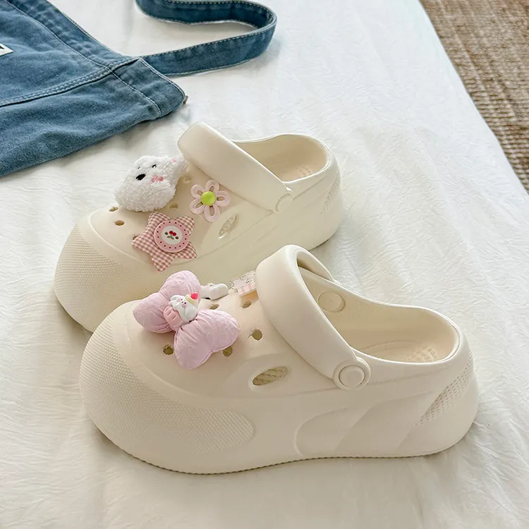 猫力西高地洞洞鞋女款外穿夏季可爱2025新款防滑沙滩厚底包头凉拖