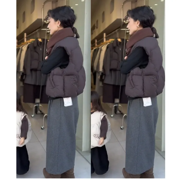 2025秋冬季新款时尚气质韩版休闲宽松洋气上衣马甲裤子三件套