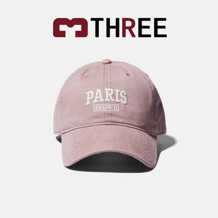 PARIS刺绣潮流春夏鸭舌帽男女时尚百搭水洗碳素磨毛软顶棒球帽子