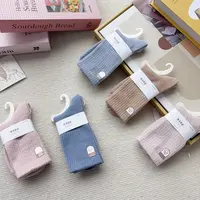 5302 五双女袜休闲时尚秋冬中筒袜