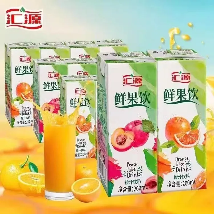 汇源鲜果饮橙汁桃汁多口味果汁饮品250ml盒装自助餐外卖