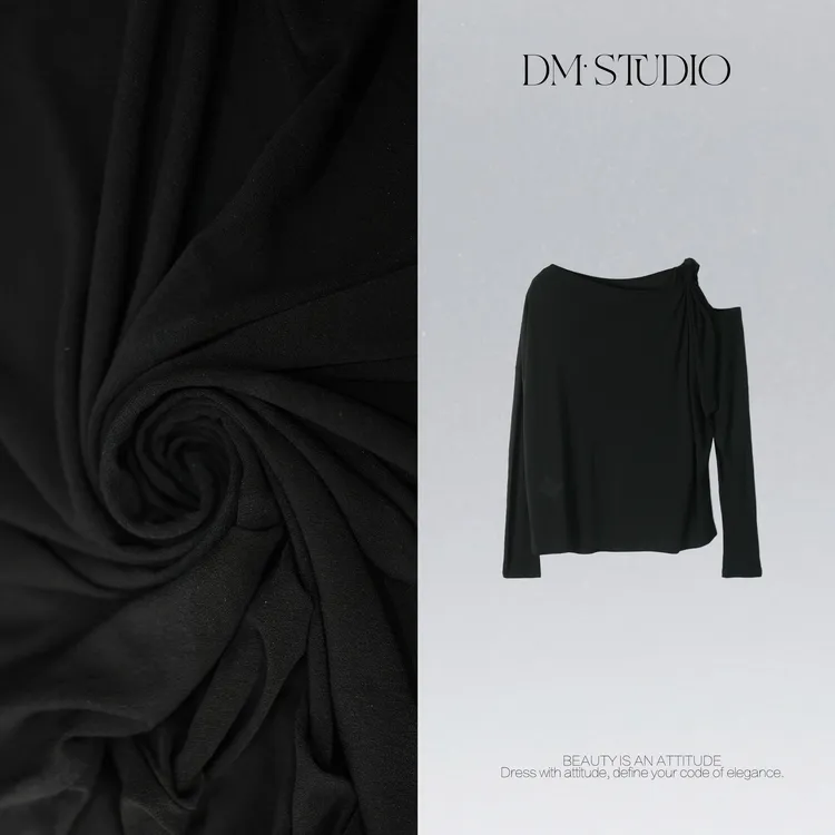 DEDM•STUDIO/休闲极简风纯色百搭长袖上衣T恤2506TX/MM2025YJ20