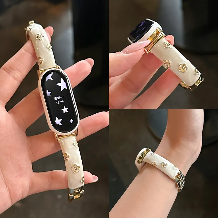 onebag千金高级适用小米手环10/9pro表带手镯紫色小米9876NFC版女