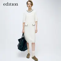【赵老板专属】edition小香风手勾花边针织连衣裙#EBD1DRST20